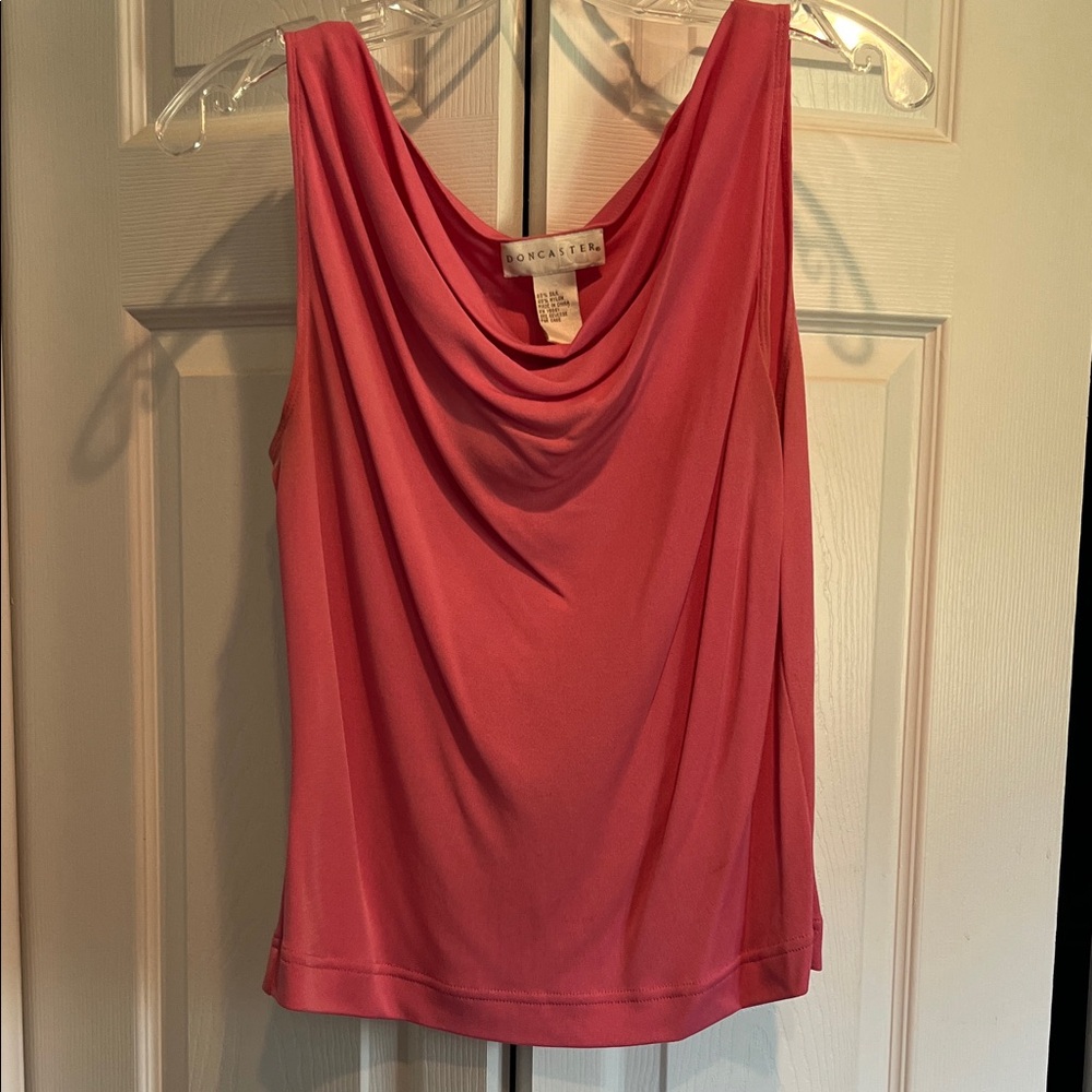 Doncaster Pink Sleeveless Drape Top